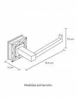 Portarrollo baño sin tapa - RUBI Crystal de PyP