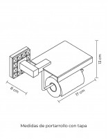 Portarrollo baño - RUBI Crystal de PyP