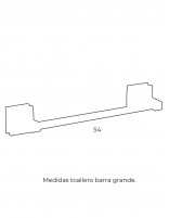 Toallero barra - grande Rubi Crystal de PyP