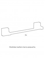 Toallero de barra - pequeña RUBI Crystal de PyP