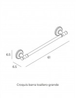 Barra toallero pequeña/mediana/grande - TÍVOLI de PyP