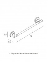 Barra toallero pequeña/mediana/grande - TÍVOLI de PyP