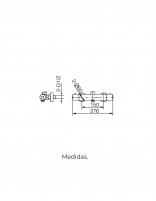 Mezclador termostático ducha medidas