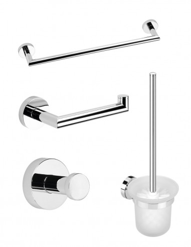 Pack accesorios cromo - negro/blanco ODEÓN de PyP