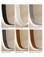 Espejo con bordes redondeados colores