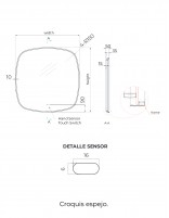 Espejo con bordes redondeados croquis