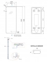 Espejo led retroiluminada y superior croquis