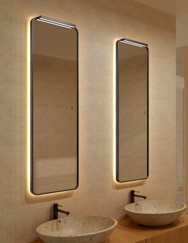 Espejo led retroiluminada y superior modelo PALERMO de LED Imex