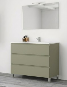 Mueble baño patas colores - lavabo incluido CORAL de Socimobel 2