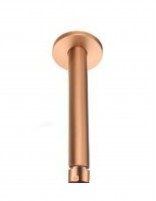 Brazo de ducha a techo redondo oro rosa cepillado