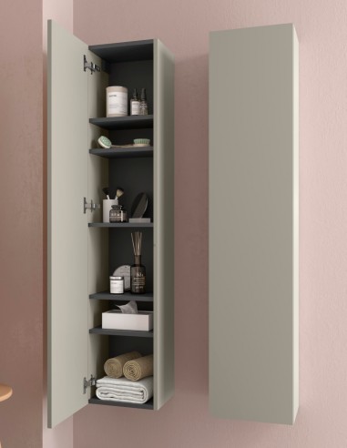 Columna baño madera gris mate