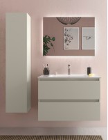 Mueble de baño suspendido gris mate