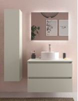 Mueble suspendido de baño gris mate 80