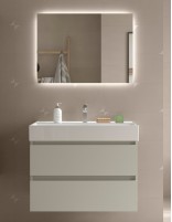Conjunto de baño suspendido gris mate