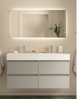 Mueble baño 120 cm. 4 cajones gris mate