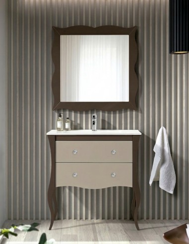 Mueble lavabo vintage de Socimobel modelo RONDA