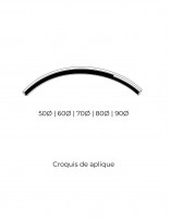 Aplique semicircular - NOVUS de BathDecor