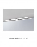Aplique LED 46 cm - cromo/negro mate de Manillons Torrent