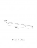 Aplique LED 81 cm - cromo de Manillons Torrent