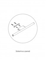 Aplique LED a pared 50 cm - cromo de Manillons Torrent