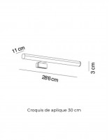 Aplique LED 30/50/70 cm - cromo de Manillons Torrent