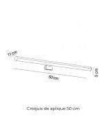 Aplique LED 30/50/70 cm - cromo de Manillons Torrent