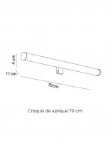 Aplique LED 30/50/70 cm - cromo de Manillons Torrent