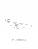 Aplique LED 31 cm - cromo de Manillons Torrent