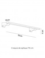 Aplique plano LED 30/50/70 cm - cromo de Manillons Torrent