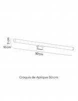 Aplique a pared LED 50 cm - cromo de Manillons Torrent