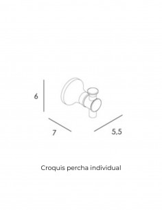 Percha individual latón envejecido - NOA de Manillons Torrent 2