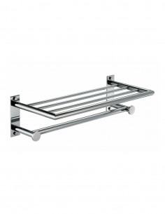 Toallero con repisa y perchas - inox. cepillado ECO de Manillons Torrent