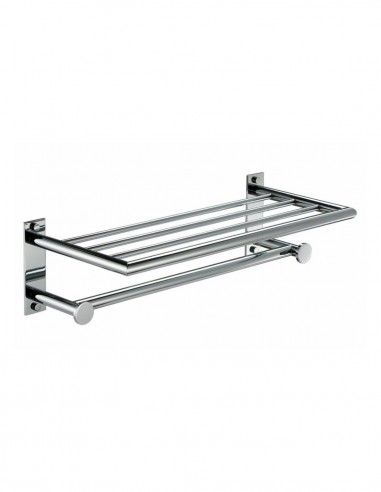 Toallero con repisa y perchas - inox. cepillado ECO de Manillons Torrent