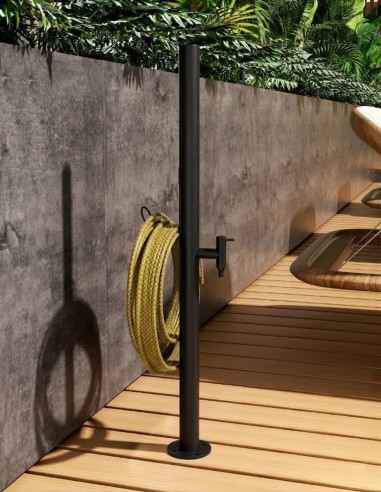 Columna de agua negra - poste jardín acero inox. Denali de Imex