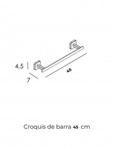 Toallero barra 45 cm - cromo BLOC de Manillons Torrent 2