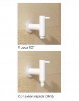 Grifo para manguera blanco conexiones