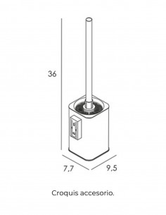 Escobillero a pared - acero inox. SLIM de Manillons Torrent 2