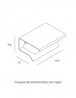 Portarrollos con tapa acero inox. - SLIM de Manillons Torrent