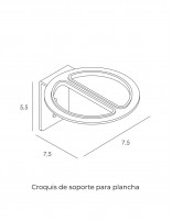 Soporte para plancha acero. inox - SLIM de Manillons Torrent