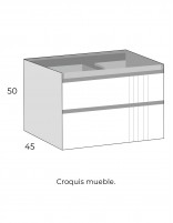 Conjunto 2 cajones + lavabo croquis