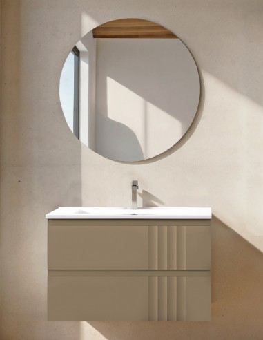 Conjunto 2 cajones + lavabo capuccino