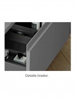 Conjunto baño 2 cajones + lavabo detalle tirador