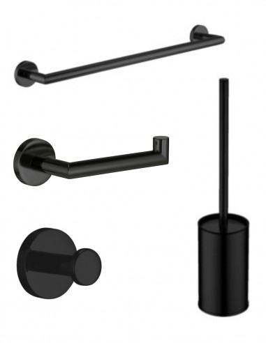 Pack de accesorios para baño - negro/black gun metal ECO de Manillons Torrent