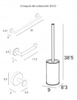 Pack de accesorios para baño - oro cepillado/bronce ECO de Manillons Torrent
