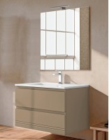 Conjunto baño 2 cajones + lavabo capuccino