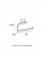 Anilla toallero pequeña - cromo Sintor de Manillons Torrent