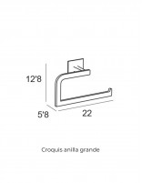 Anilla toallero grande - cromo Sintor de Manillons Torrent