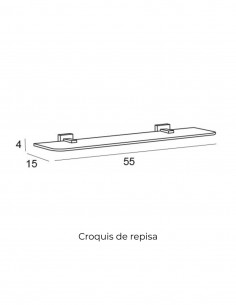 Repisa de cristal - cromo Sintor de Manillons Torrent 2