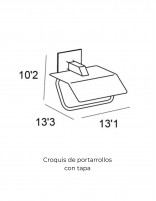 Portarrollos con tapa - cromo Sintor de Manillons Torrent