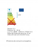 Espejo rectangular con luz LED eficiencia energética